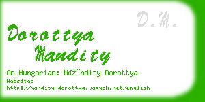 dorottya mandity business card